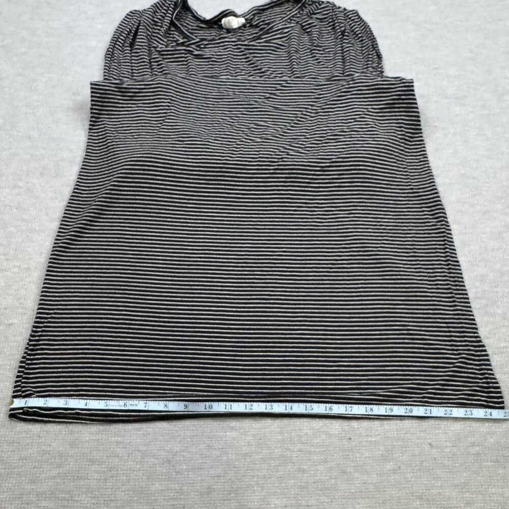 24/7 Maurices Women Size M Black White Striped Sleeveless Dress Drawstring Waist - Picture 13 of 15